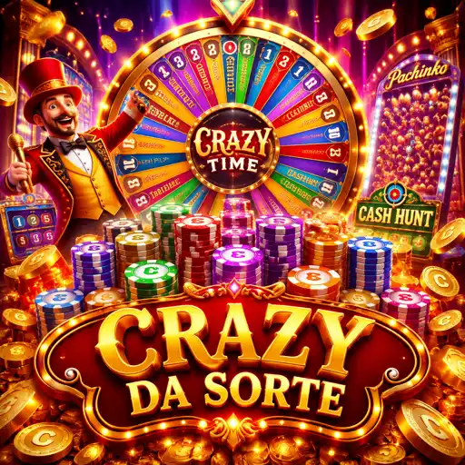 Roda do jogo Crazy Time com multiplicadores de bônus